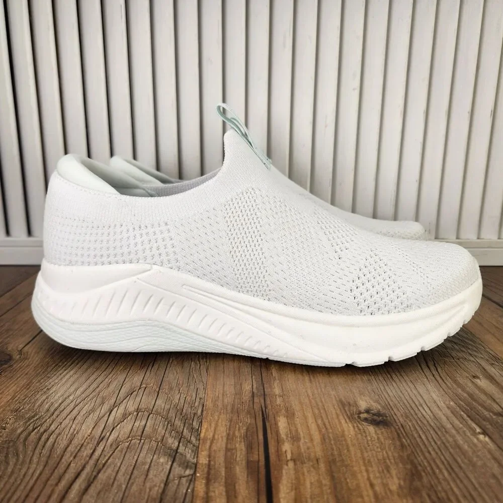 Dansko Pep Knit Sneakers Womens Sz 11 White Casual Slip On Walking Comfort Shoes